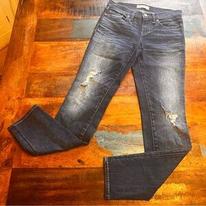 Madewell Distressed Dark Wash Skinny   Jeans Size 26